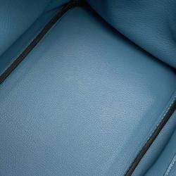 Hermes Birkin 35 Blue Jean Togo Leather Top Handle Bag