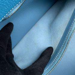 Hermes Birkin 35 Blue Jean Togo Leather Top Handle Bag