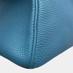 Hermes Birkin 35 Blue Jean Togo Leather Top Handle Bag