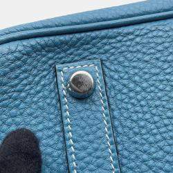Hermes Birkin 35 Blue Jean Togo Leather Top Handle Bag