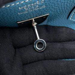 Hermes Birkin 35 Blue Jean Togo Leather Top Handle Bag