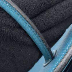 Hermes Birkin 35 Blue Jean Togo Leather Top Handle Bag