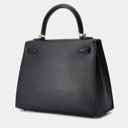 Hermes Kelly 25 Sellier Black Epsom  