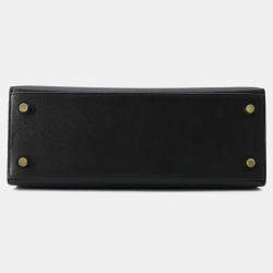 Hermes Kelly 25 Sellier Black Epsom  