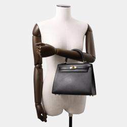 Hermes Kelly 25 Sellier Black Epsom  