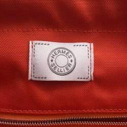 Hermes Sucked Pansage Groom Navy/Feu Toile Chevrons Canvas
