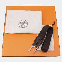 Hermes Sucked Pansage Groom Navy/Feu Toile Chevrons Canvas