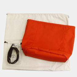 Hermes Bloom Sac De Pansage Navy/Feu Canvas