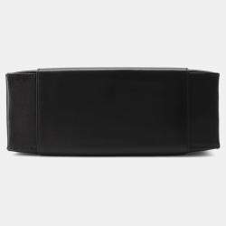 Hermes Cab'H Black Evergrain Leather Tote Bag