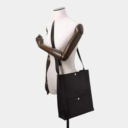 Hermes Cab'H Black Evergrain Leather Tote Bag