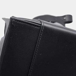 Hermes Cab'H Black Evergrain Leather Tote Bag