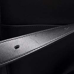 Hermes Cab'H Black Evergrain Leather Tote Bag
