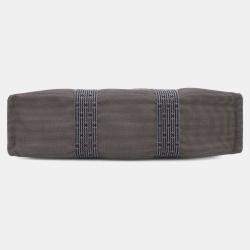 Hermes Her Line MM Gray Canvas Tote Bag