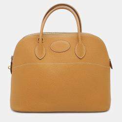 Hermes Bolide 35 Natural Sable Fjord Leather Bag
