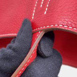 Hermes Double Sense Rouge Casaque/Bougainvillier Taurillon Clemence Bag