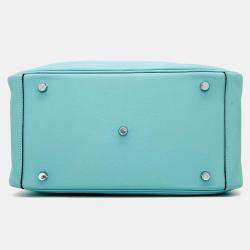 Hermes Lindy 30 Blue Atoll Evercolor Handbag