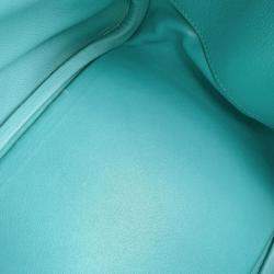 Hermes Lindy 30 Blue Atoll Evercolor Handbag