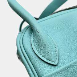 Hermes Lindy 30 Blue Atoll Evercolor Handbag
