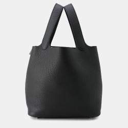 Hermes Picotin Lock Black Taurillon Clemence MM