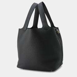 Hermes Picotin Lock Black Taurillon Clemence MM