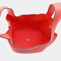 Hermes Picotin Lock 18 Rose Texas Taurillon Clemence Handbag