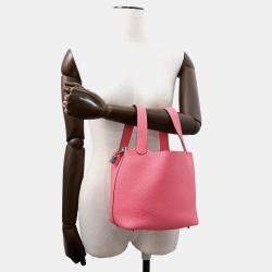 Hermes Picotin Lock 18 Rose Azalee Taurillon Clemence Handbag