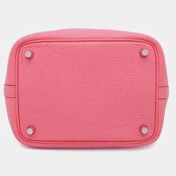 Hermes Picotin Lock 18 Rose Azalee Taurillon Clemence Handbag
