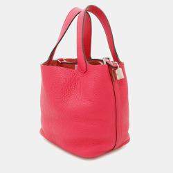 Hermes Picotin Lock 18 Rose Extreme Taurillon Clemence Handbag