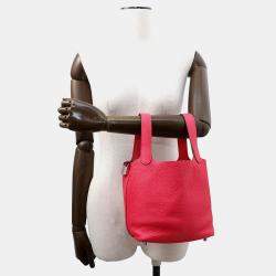 Hermes Picotin Lock 18 Rose Extreme Taurillon Clemence Handbag