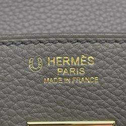 Hermes Birkin Spo 30 Gris Meyer/Pearl Grey Togo Leather Evercolor Tote Bag