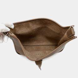 Hermes Evelyne III Etoupe Taurillon Clemence PM Shoulder Bag