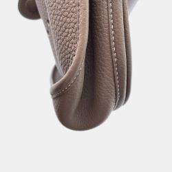 Hermes Evelyne III Etoupe Taurillon Clemence PM Shoulder Bag