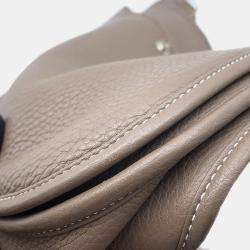 Hermes Evelyne III Etoupe Taurillon Clemence PM Shoulder Bag