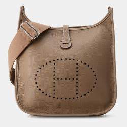 Hermes Evelyne III PM Etoupe Taurillon Clemence Bag
