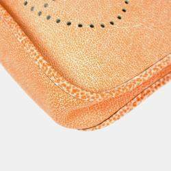Hermes Evelyne Dalmatian 29 PM Orange Leather Bag