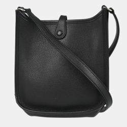 Hermes Evelyne TPM Black Epsom Leather Shoulder Bag