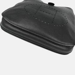 Hermes Black Clemence Brown Taurillon Evelyne II Bag