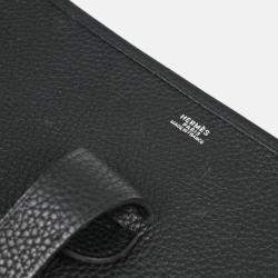 Hermes Black Clemence Brown Taurillon Evelyne II Bag