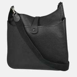Hermes Black Clemence Brown Taurillon Evelyne II Bag