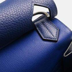 Hermes Jypsiere 37 Blue Taurillon Clemenc Shoulder Bag