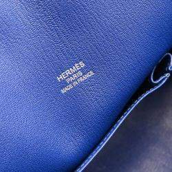 Hermes Jypsiere 37 Blue Taurillon Clemenc Shoulder Bag