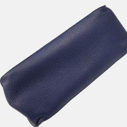 Hermes Jypsiere 37 Blue Taurillon Clemenc Shoulder Bag