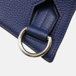 Hermes Jypsiere 37 Blue Taurillon Clemenc Shoulder Bag