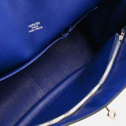 Hermes Jypsiere 37 Blue Taurillon Clemenc Shoulder Bag