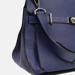 Hermes Jypsiere 37 Blue Taurillon Clemenc Shoulder Bag