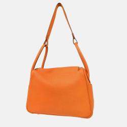 Hermes Lindy 26 Orange Taurillon Clemence Leather Shoulder Bag
