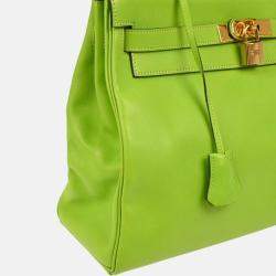 Hermes Apple Green Gulliver Kelly 32 Retourne 2way Handbag