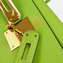Hermes Apple Green Gulliver Kelly 32 Retourne 2way Handbag