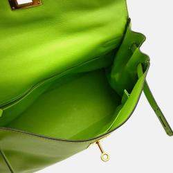 Hermes Apple Green Gulliver Kelly 32 Retourne 2way Handbag