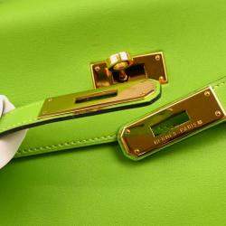 Hermes Apple Green Gulliver Kelly 32 Retourne 2way Handbag
